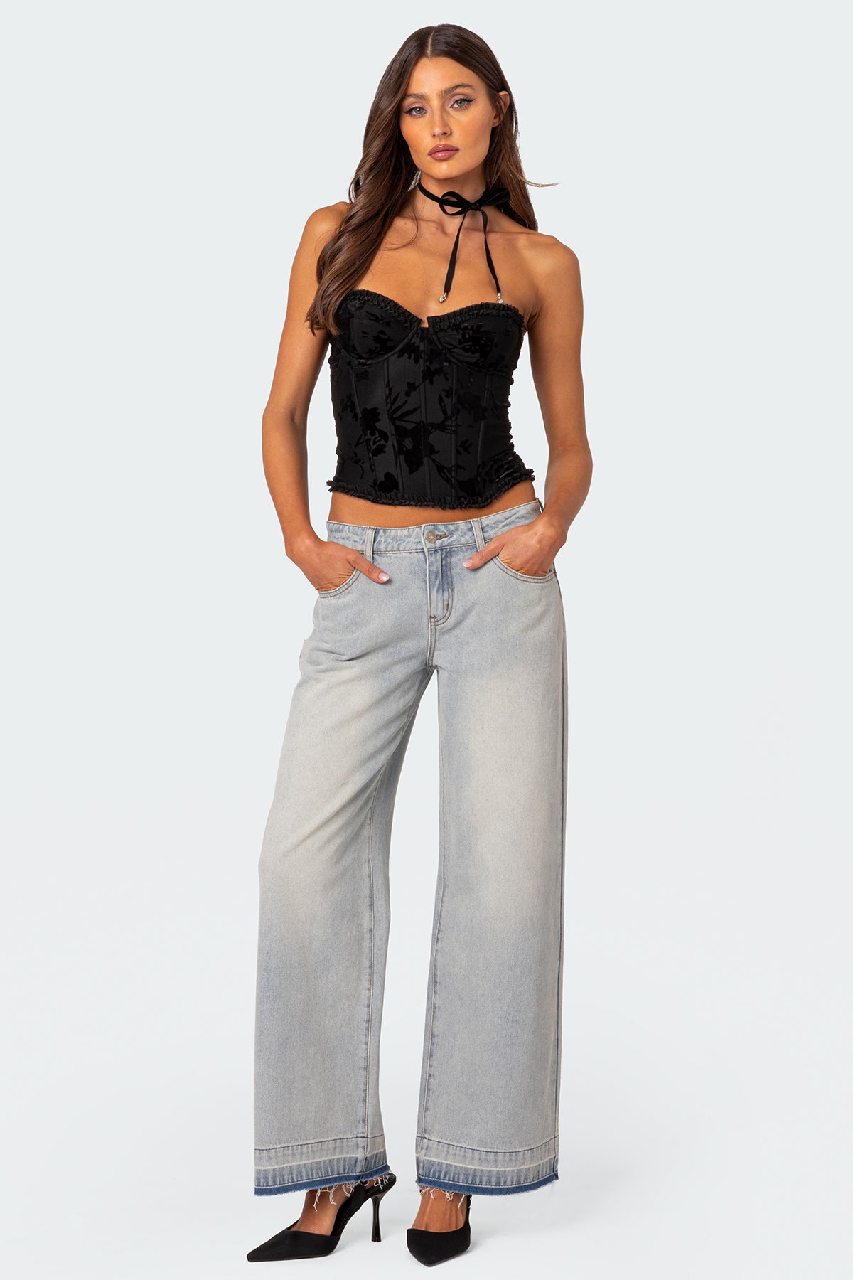 Marnie Velvet Embroidered Corset - Image 5