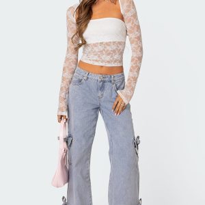 Bows 4 Days Low Rise Baggy Jeans
