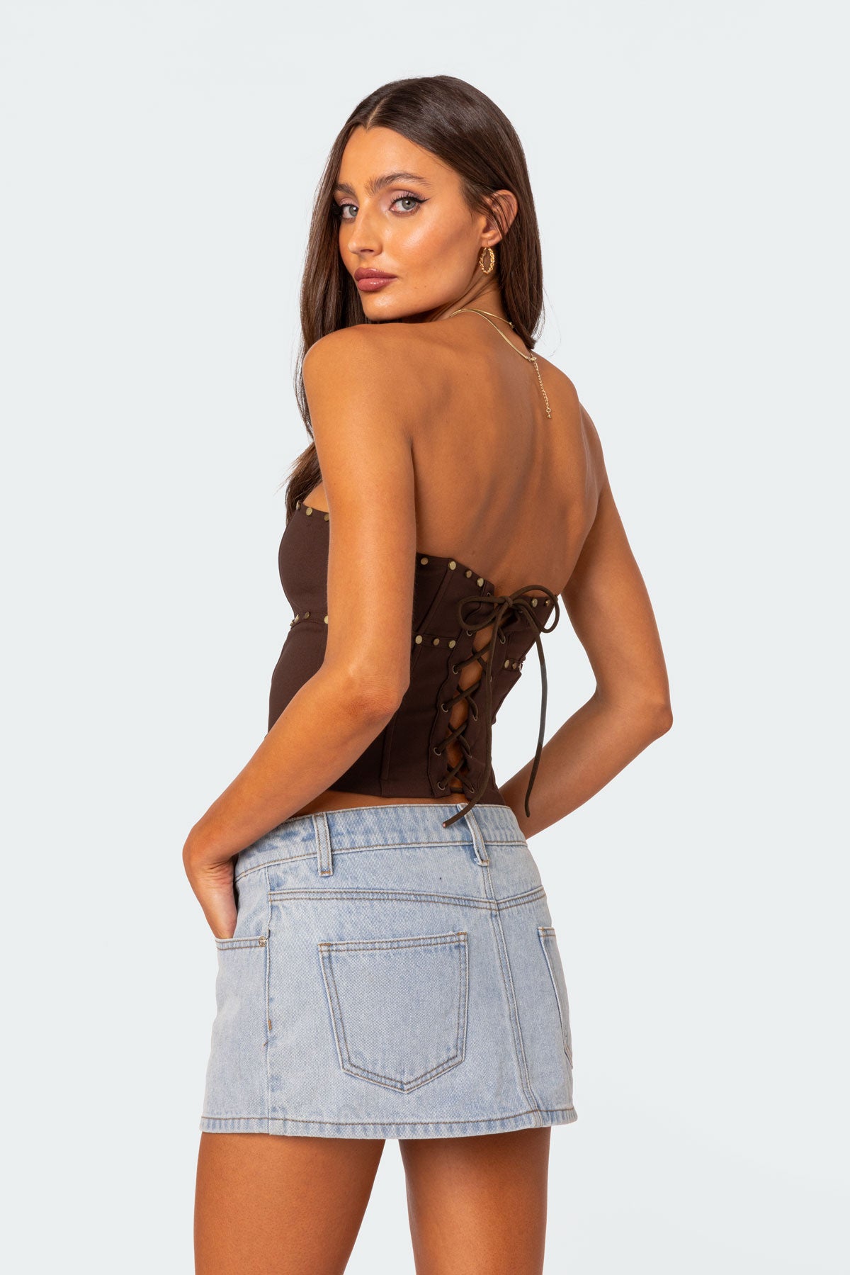 Darcy Studded Lace Up Corset - Image 5