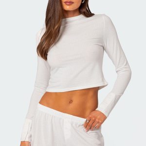 Homey Pointelle Long Sleeve T Shirt