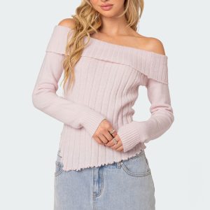 Sonya Fold Over Knit Top