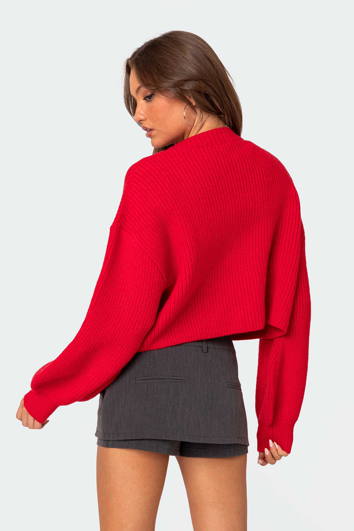 Sabrina Chunky Knit Cropped Cardigan - Image 4