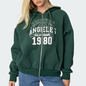1980 Oversized Zip Up Hoodie