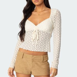 Laila Textured Lacey Top