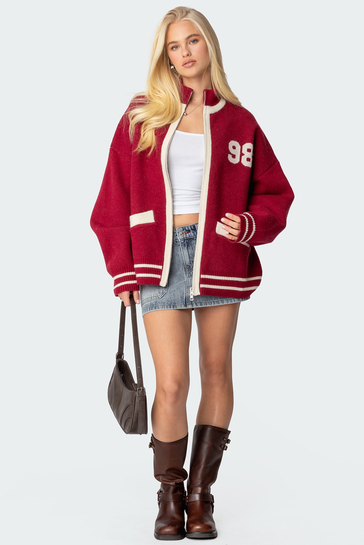 98 Varsity Zip Up Sweater - Image 2