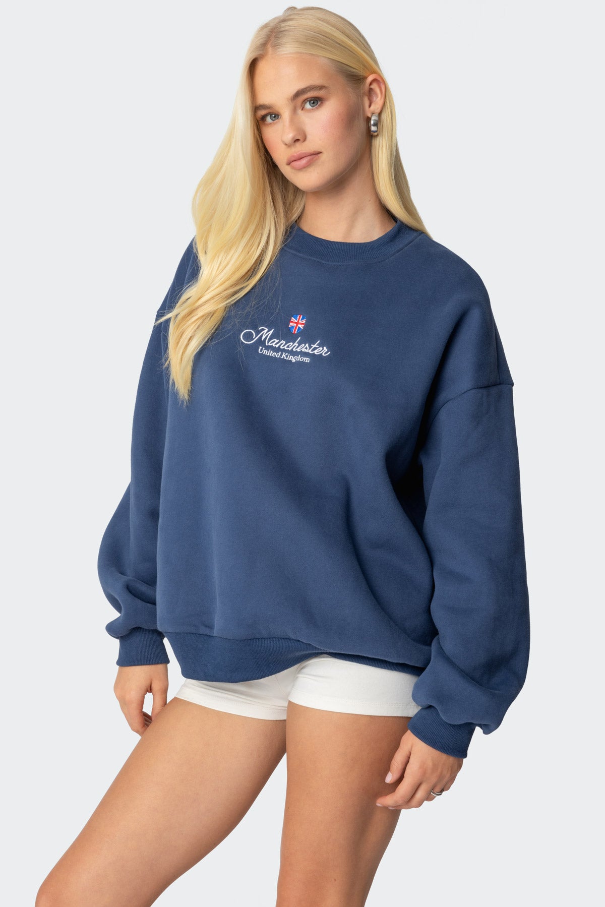 Manchester Embroidered Oversized Sweatshirt - Image 3