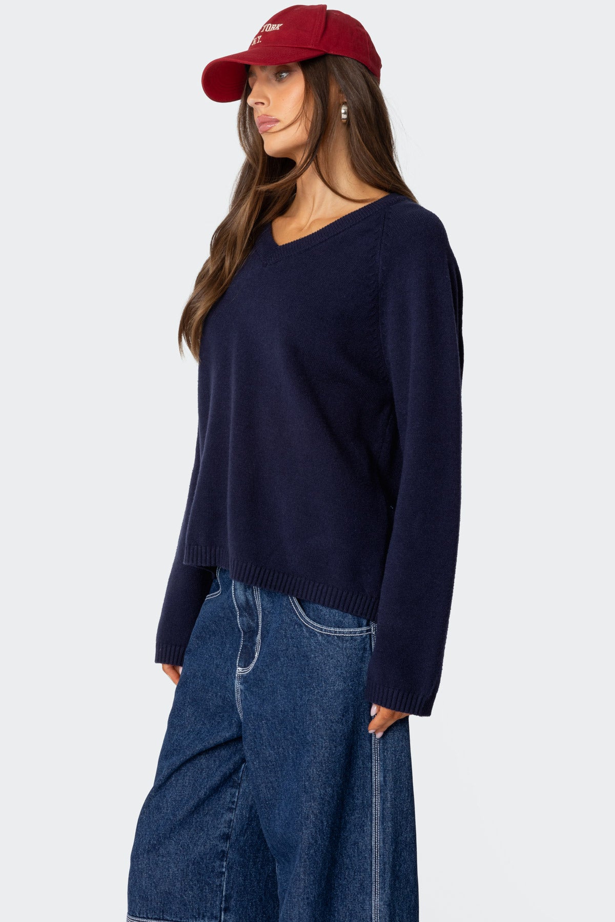 Martha Oversized V Neck Sweater - Image 3