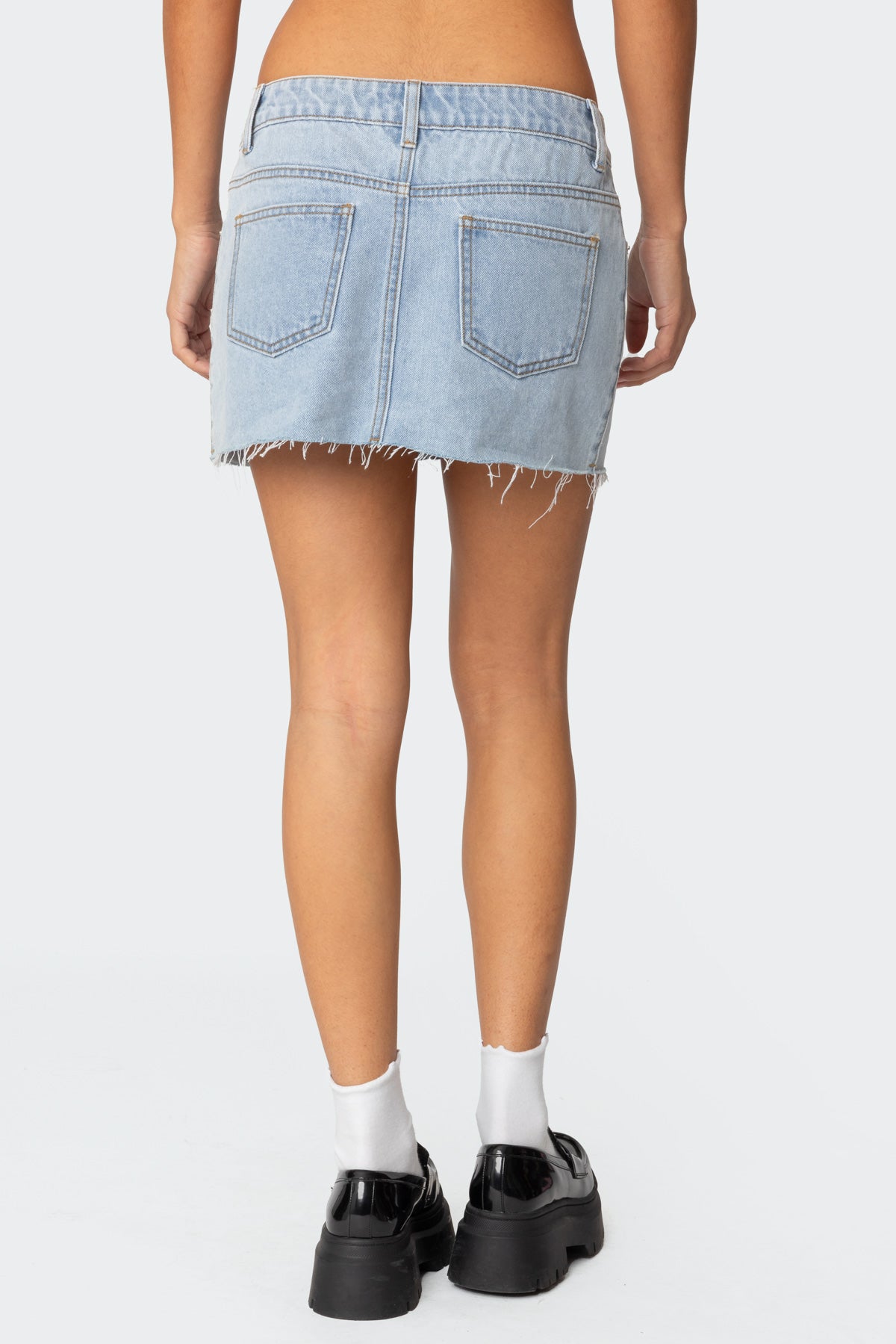 Shining Star Denim Mini Skirt - Image 5