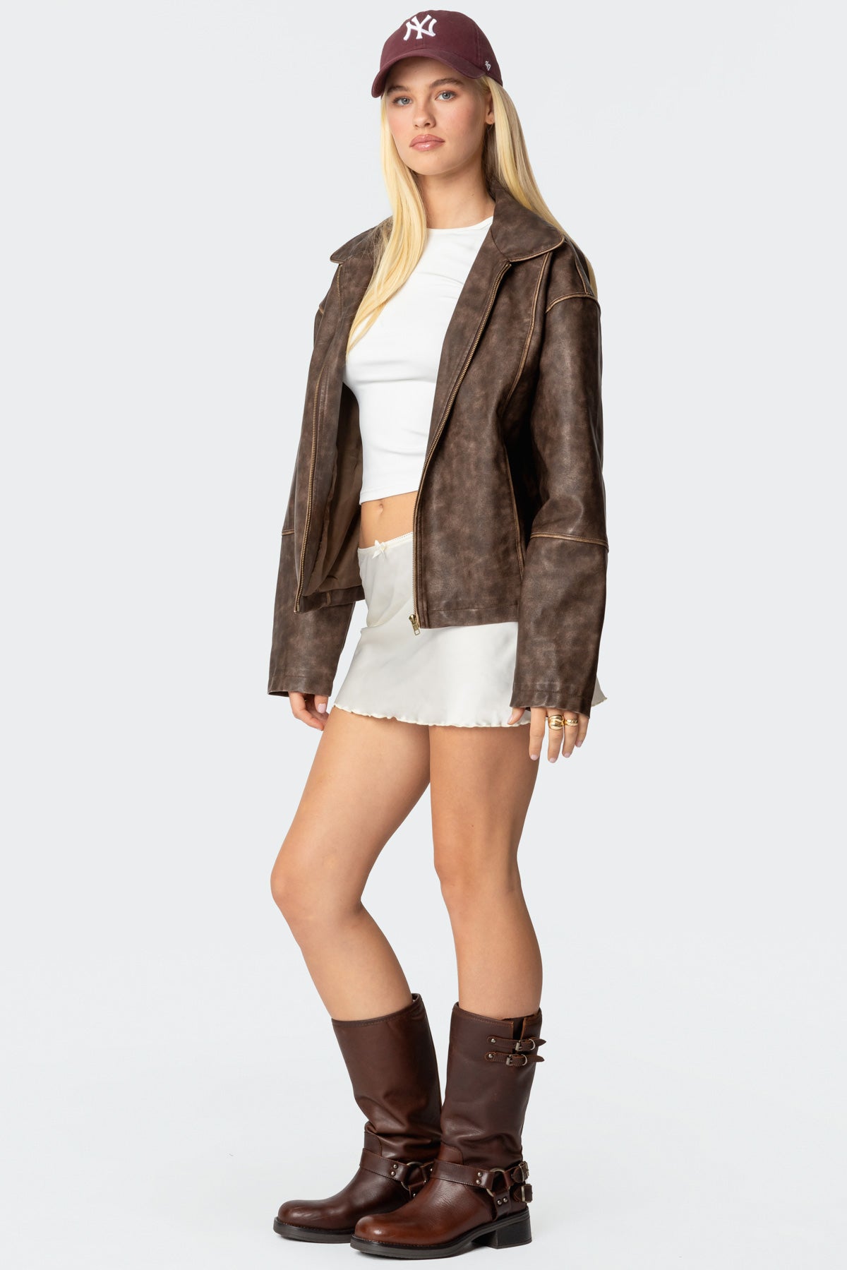 Bexley Bow Satin Effect Mini Skirt - Image 5