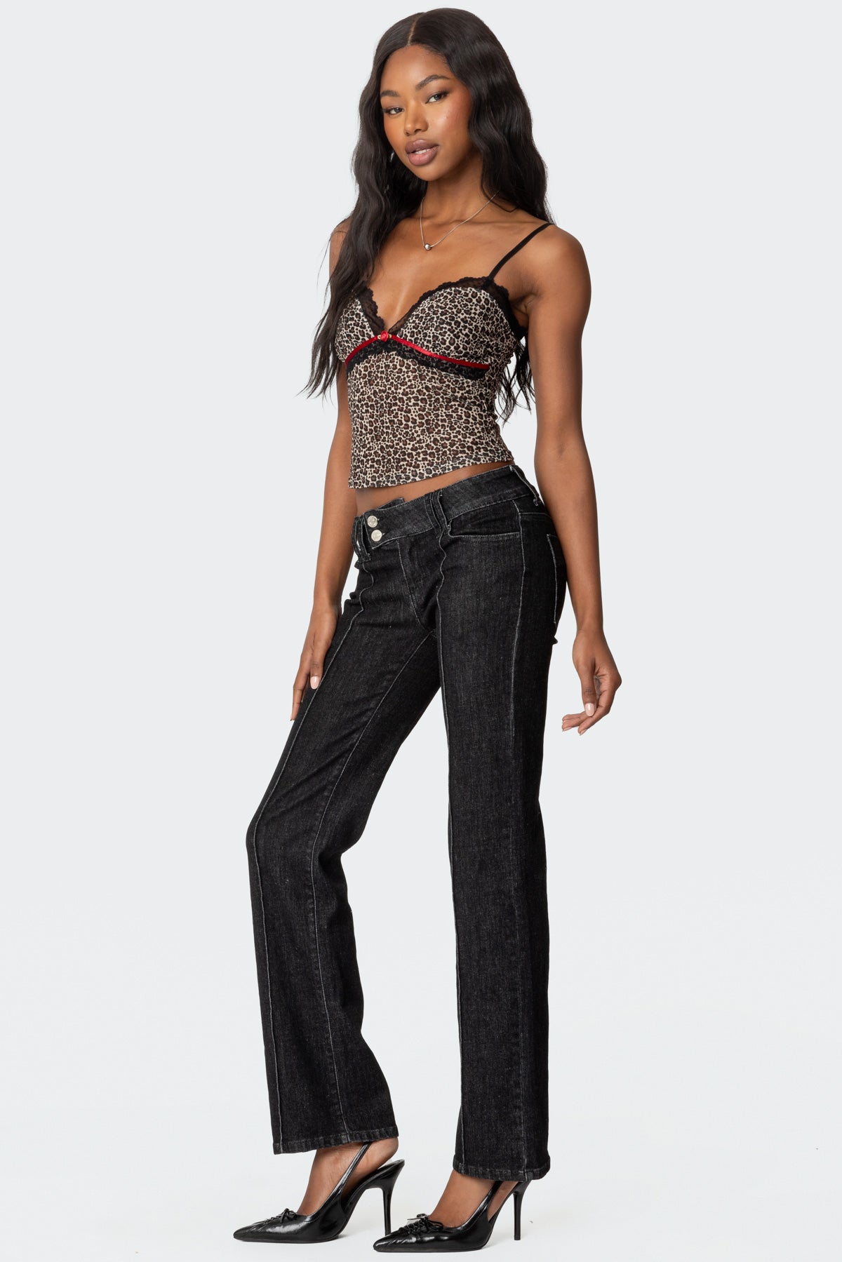 Lacey Leopard Mesh Tank Top - Image 4