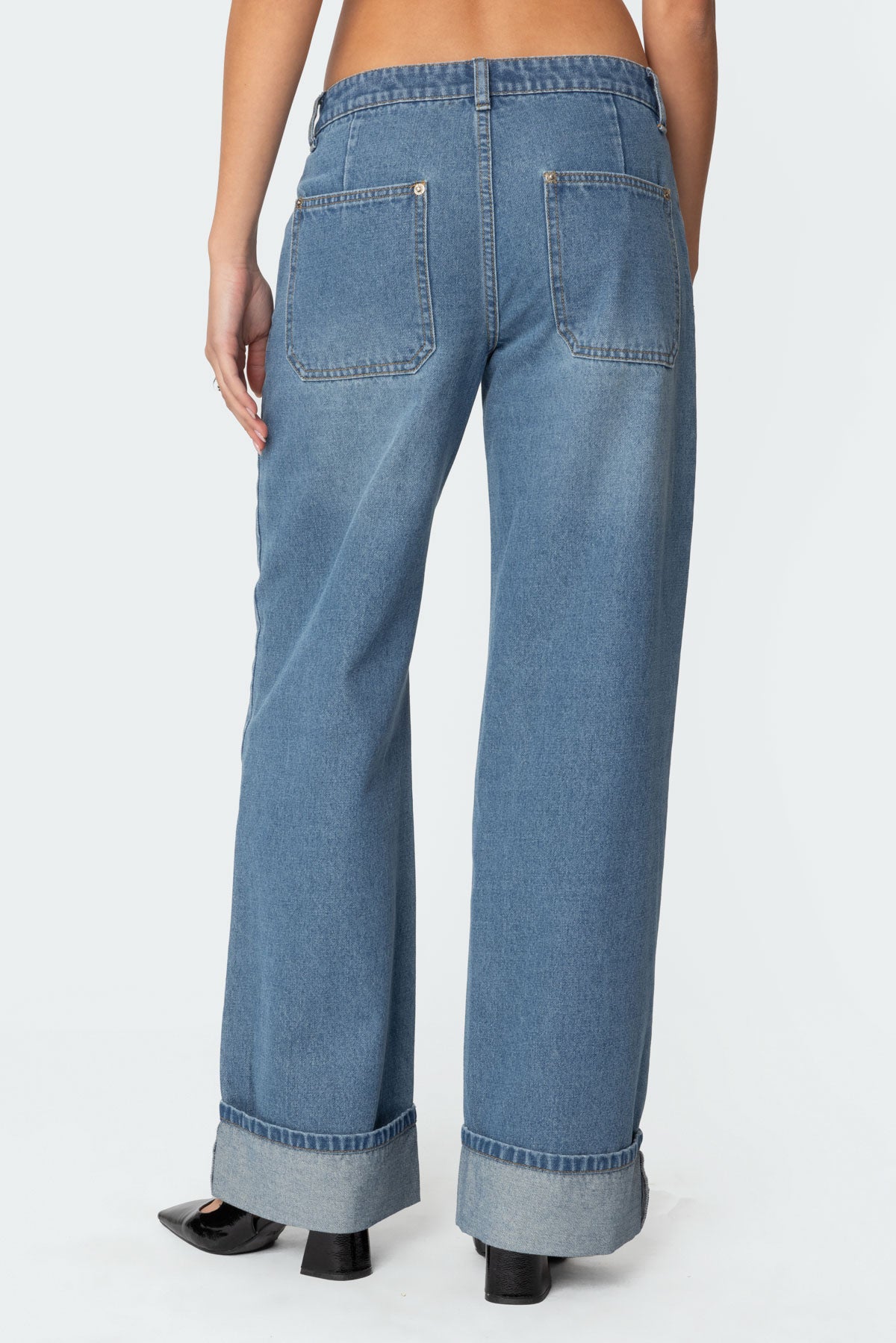 Madi Cuffed Low Rise Jeans - Image 5