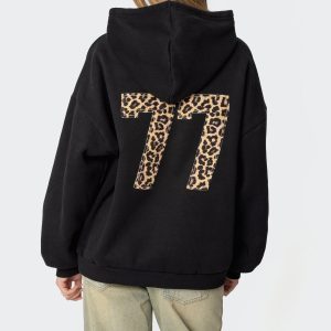 Leopard 77 Oversized Hoodie