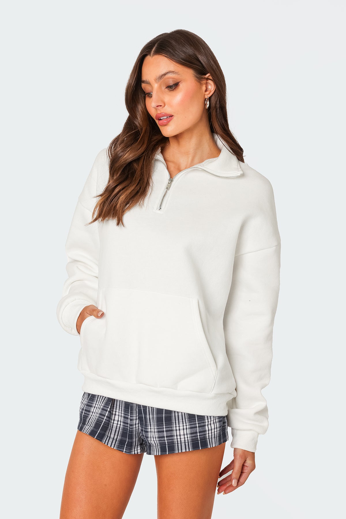 Oversized Quarter Zip Sweatshirt - Image 3