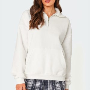 Oversized Quarter Zip Sweatshirt