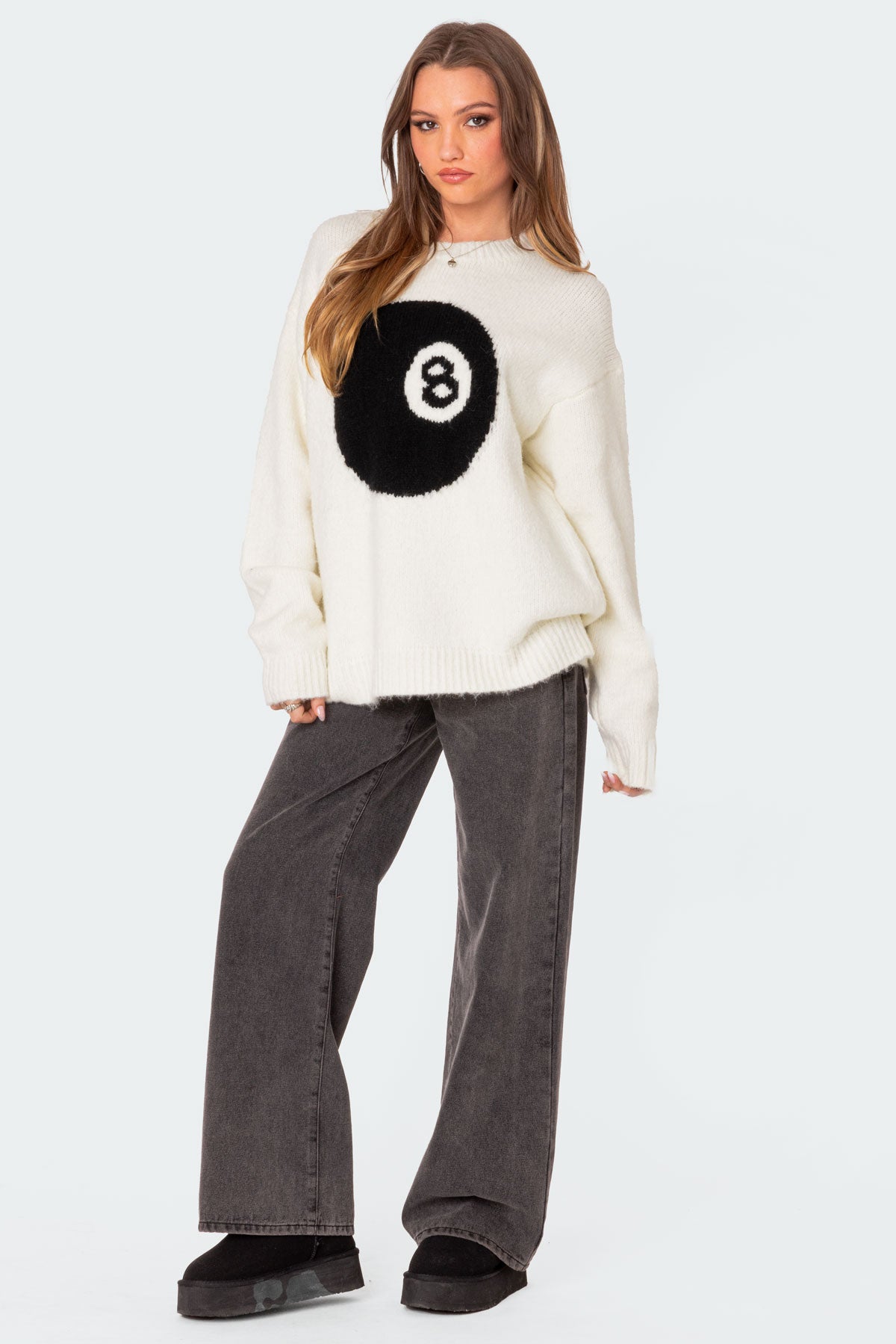 Magic 8 Oversized Chunky Knit Sweater - Image 3