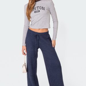 Portia Relaxed Cable Knit Pants