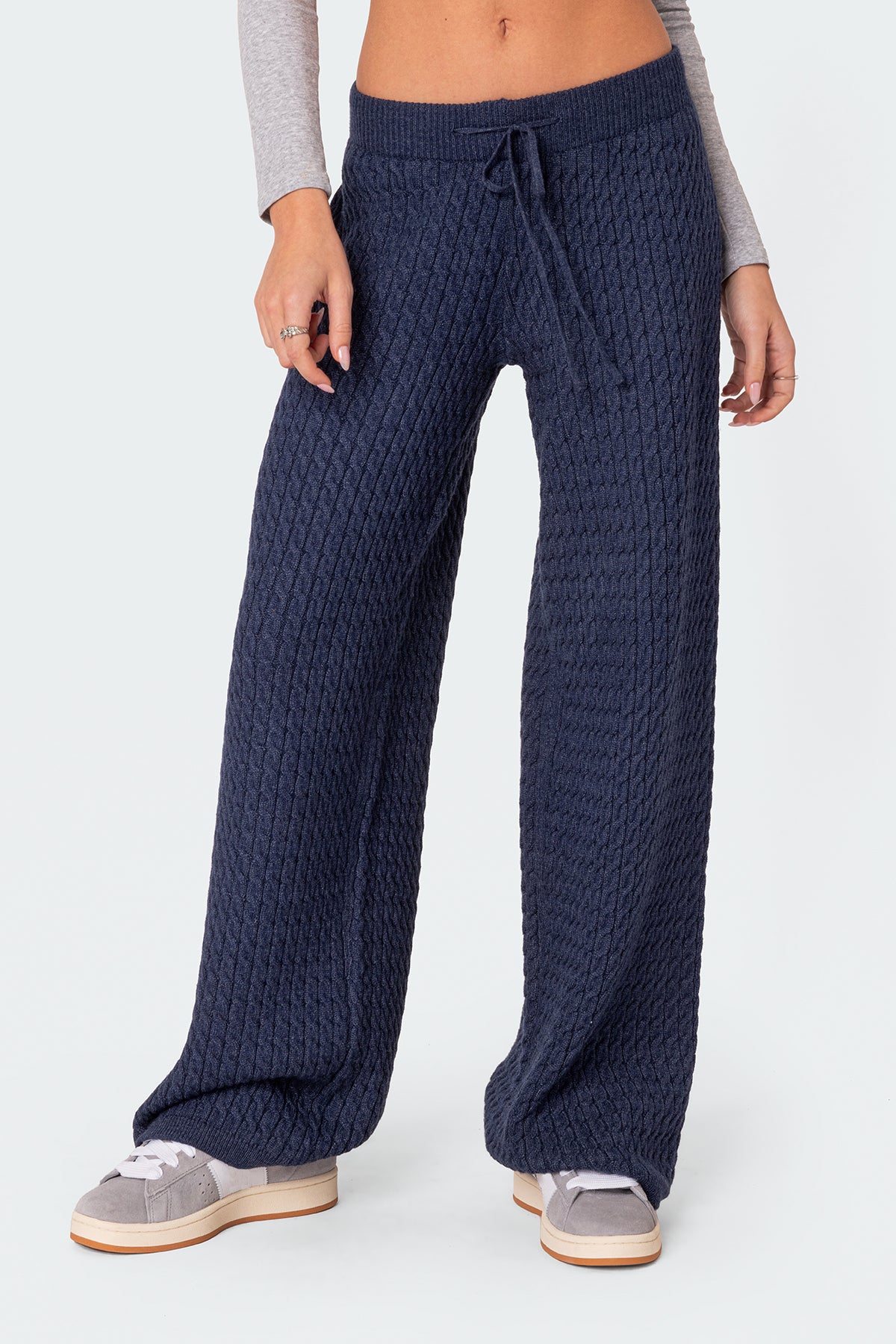 Portia Relaxed Cable Knit Pants - Image 2