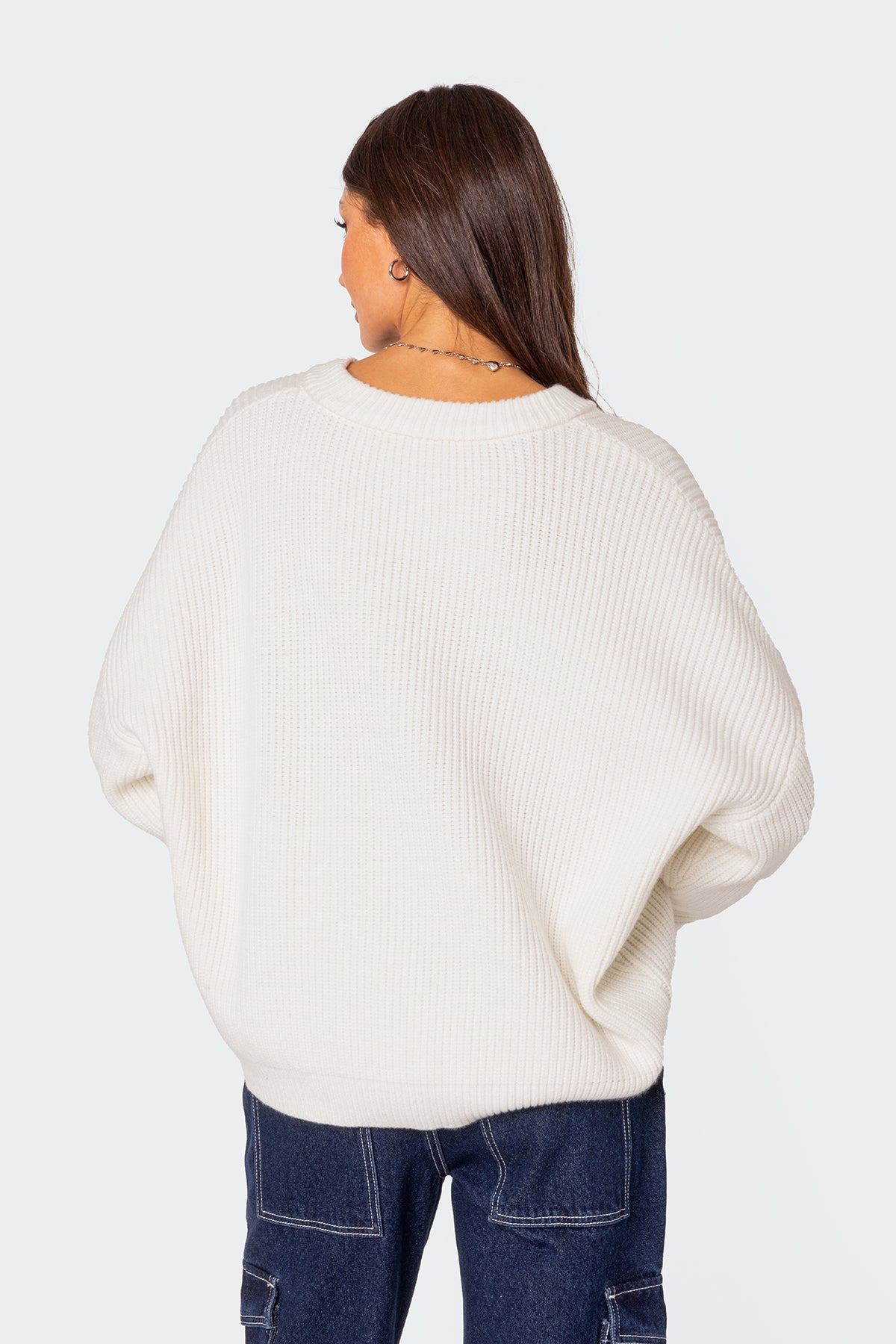 Denny Oversized V Neck Sweater - Image 4