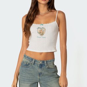 Divine Hearts Pointelle Tank Top
