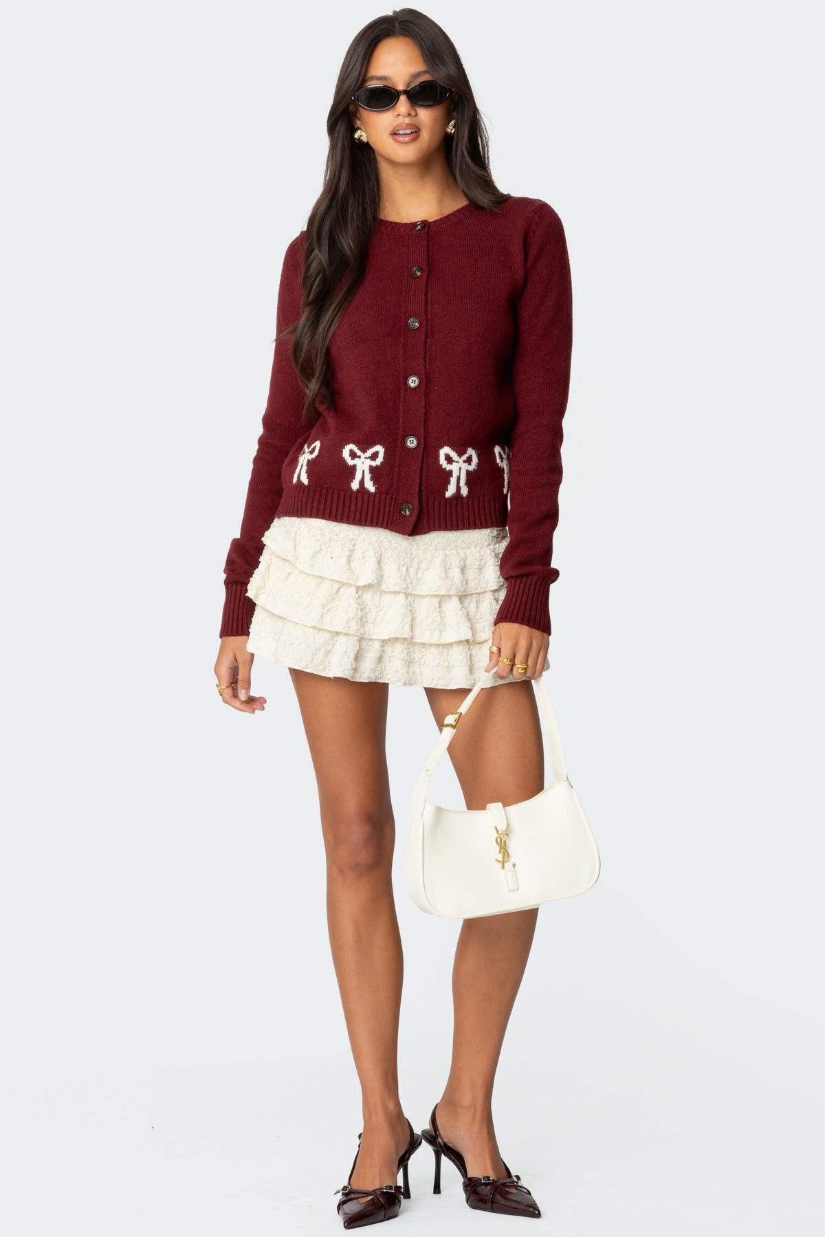 Rona Bow Knit Cardigan - Image 2