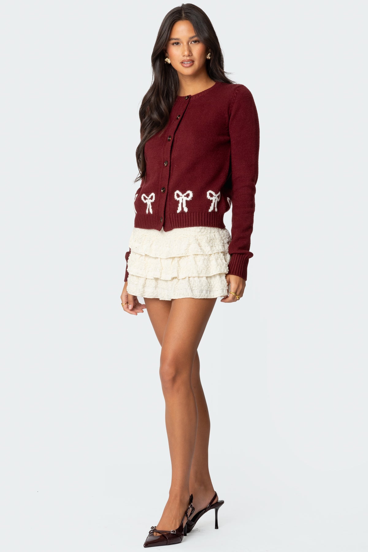 Rona Bow Knit Cardigan - Image 4