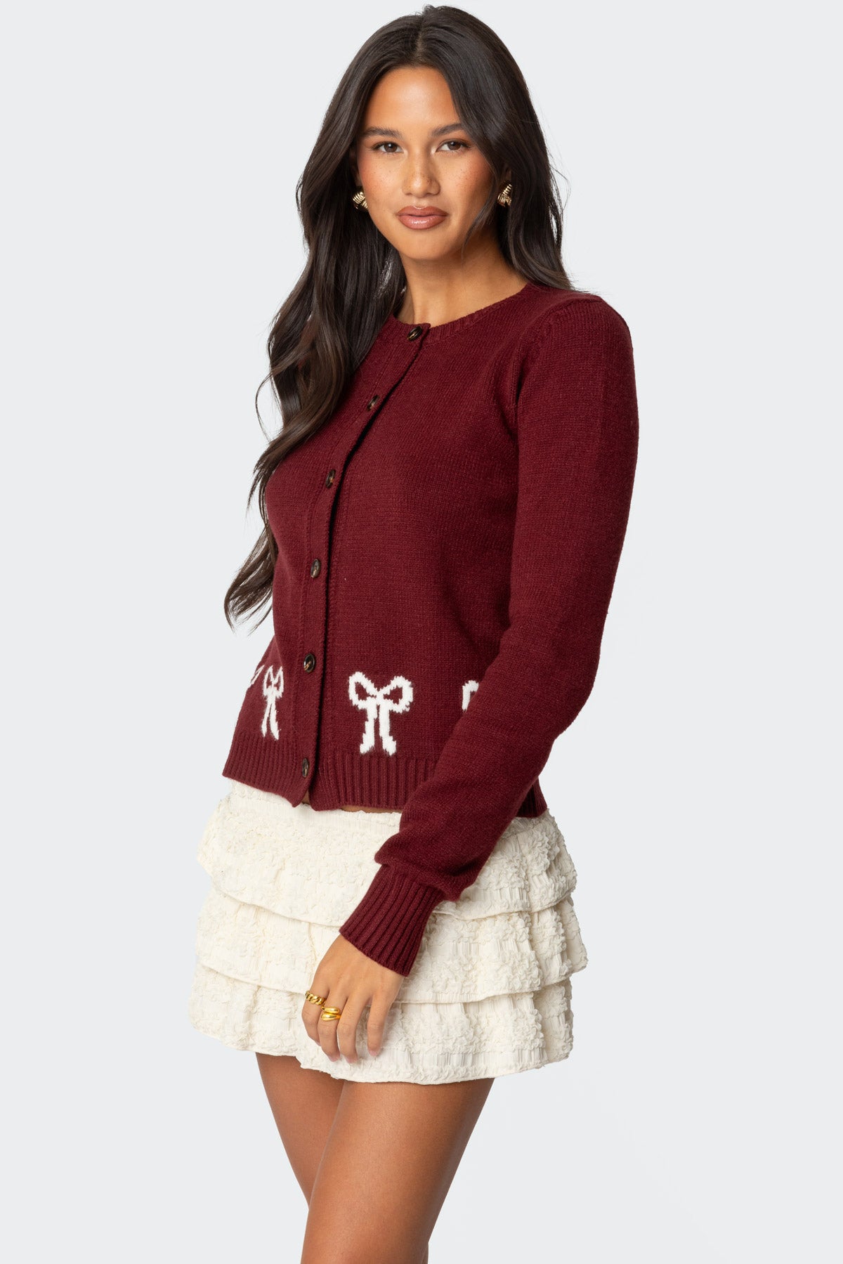 Rona Bow Knit Cardigan - Image 3