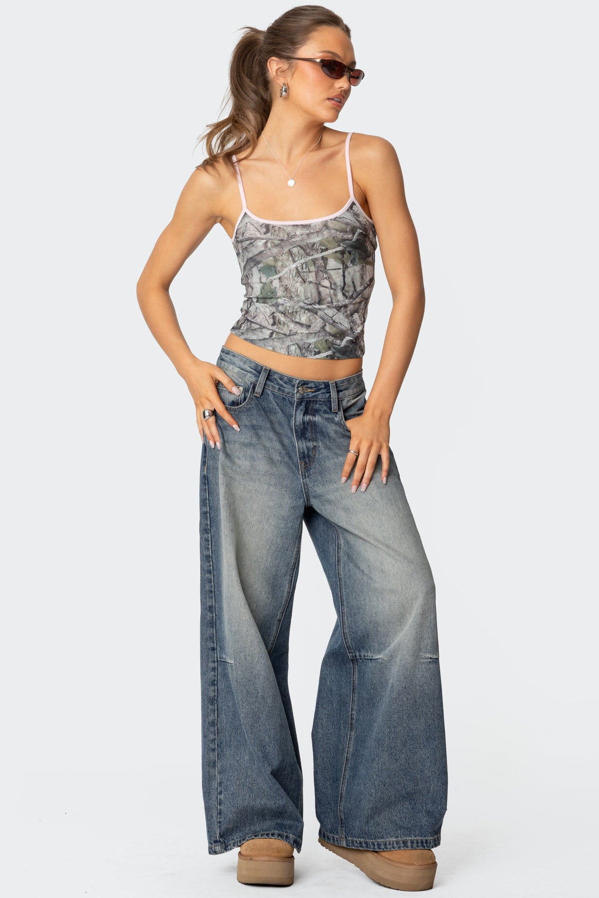 Camo Contrast Tank Top - Image 5