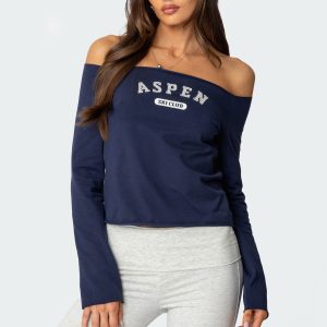 Aspen Ski Club Off Shoulder Top