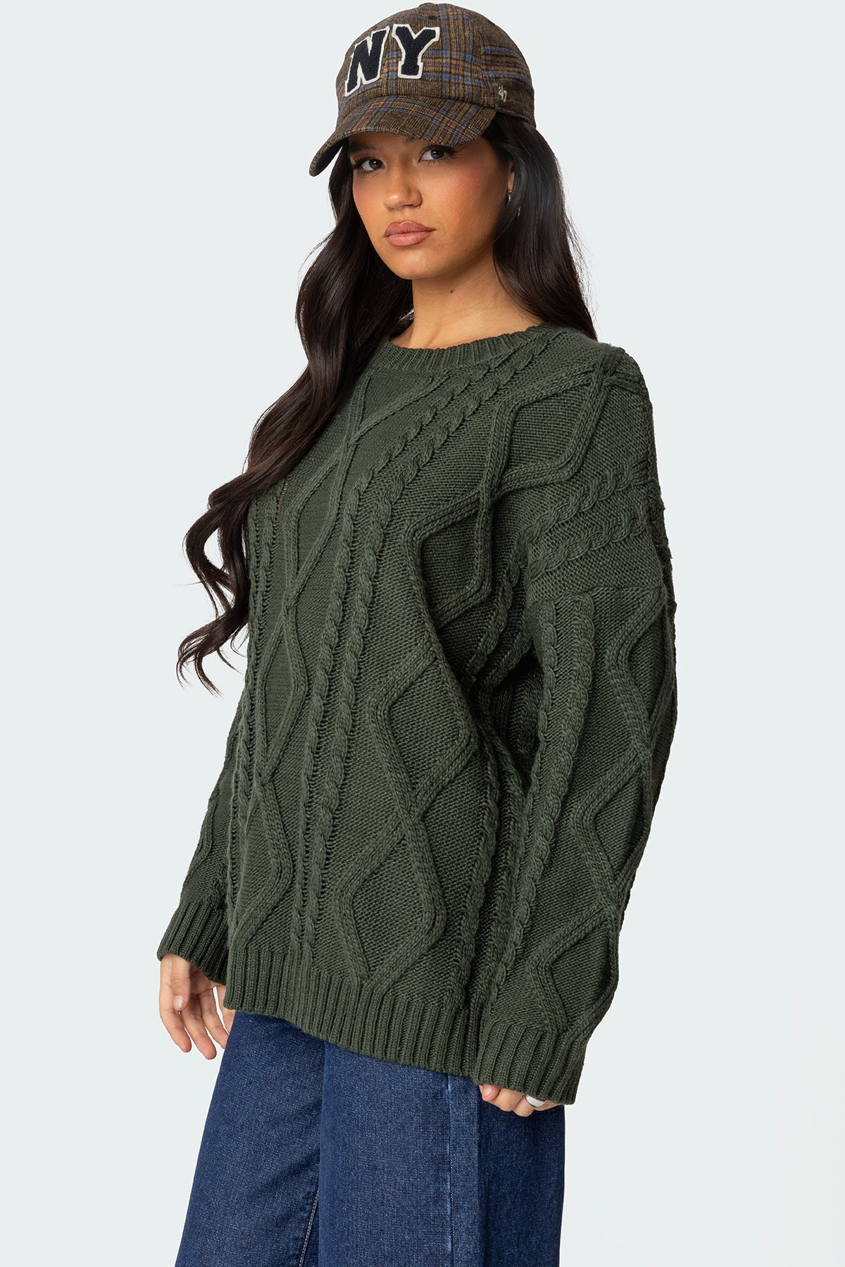 Kennedy Oversized Cable Knit Sweater - Image 3