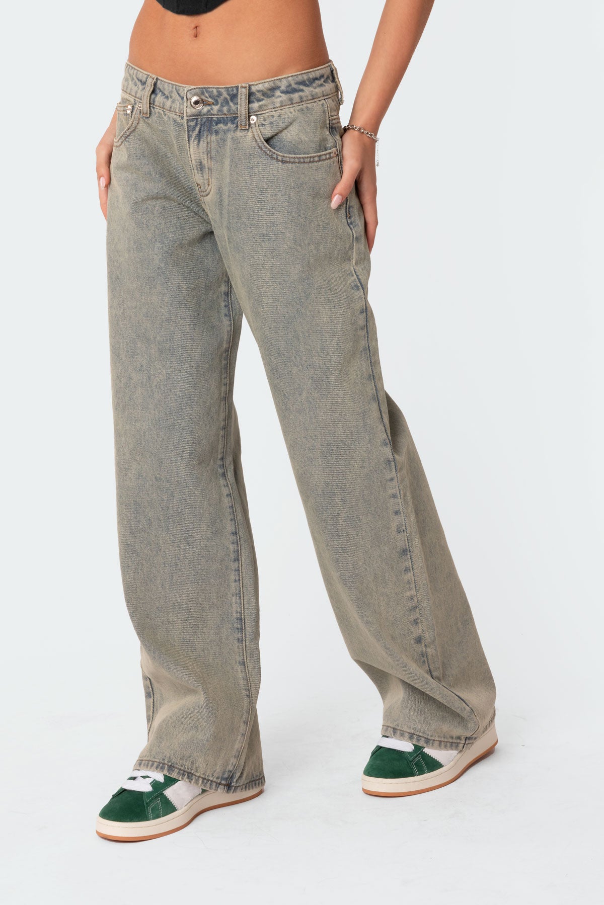 Magda Low Rise Acid Wash Jeans - Image 2
