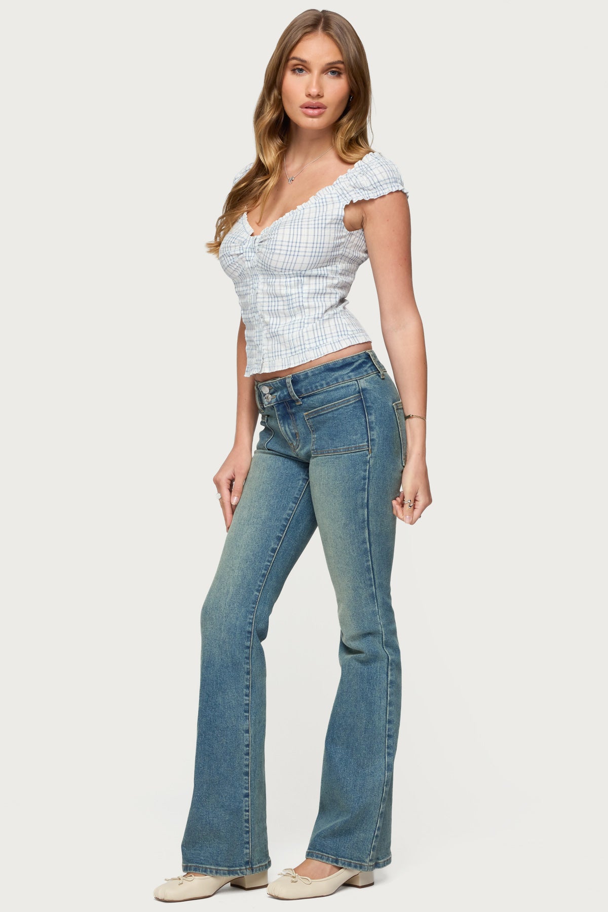 Dolsy Plaid Button Up Top - Image 4