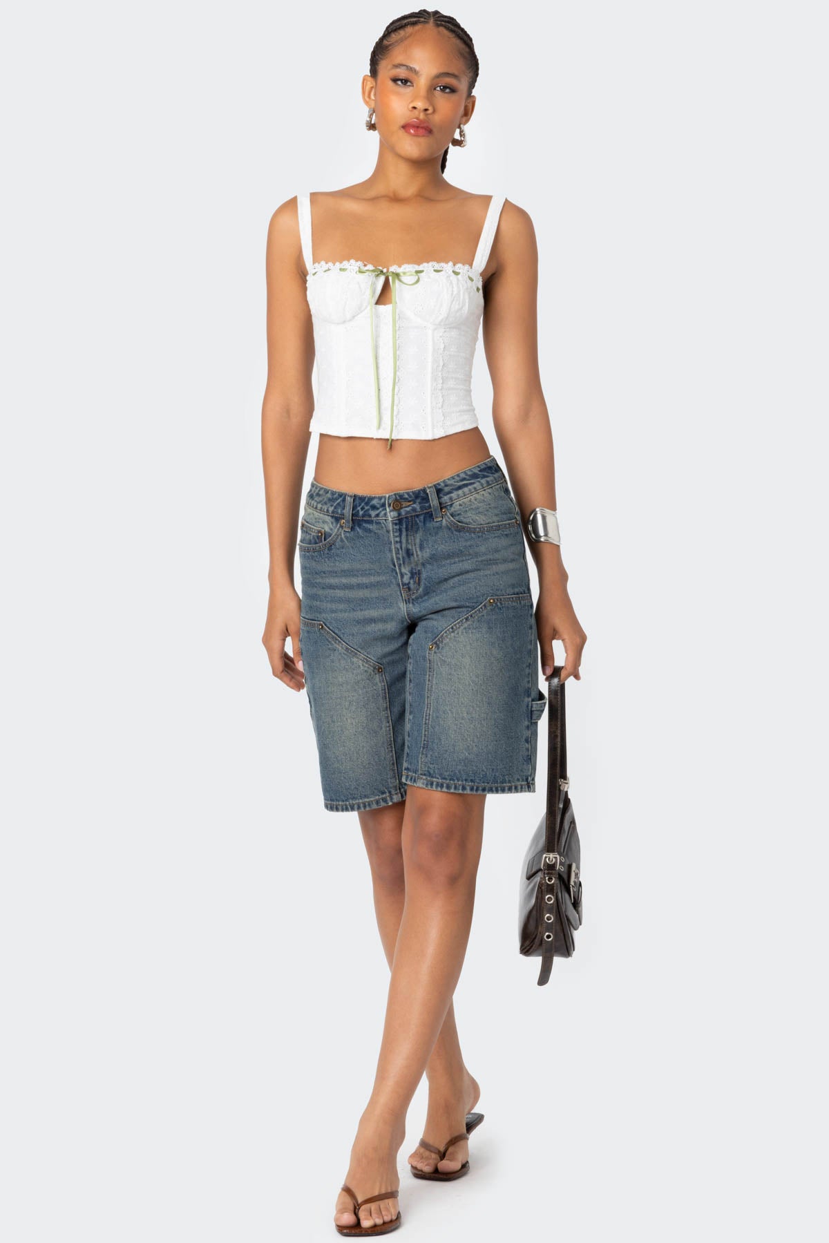 Garden Girl Ribbon Eyelet Corset - Image 5