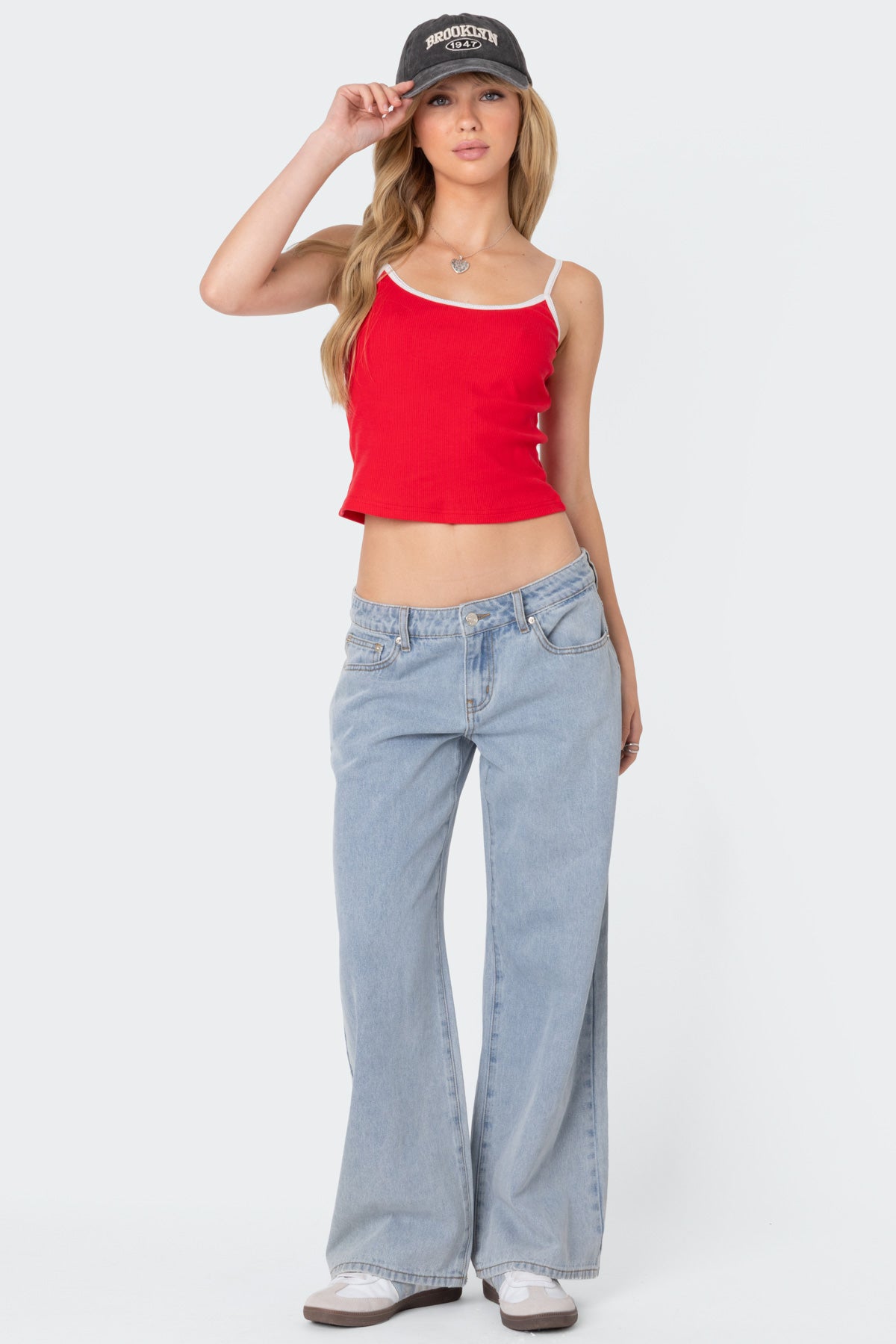 Franky Ribbed Contrast Tank Top - Image 2