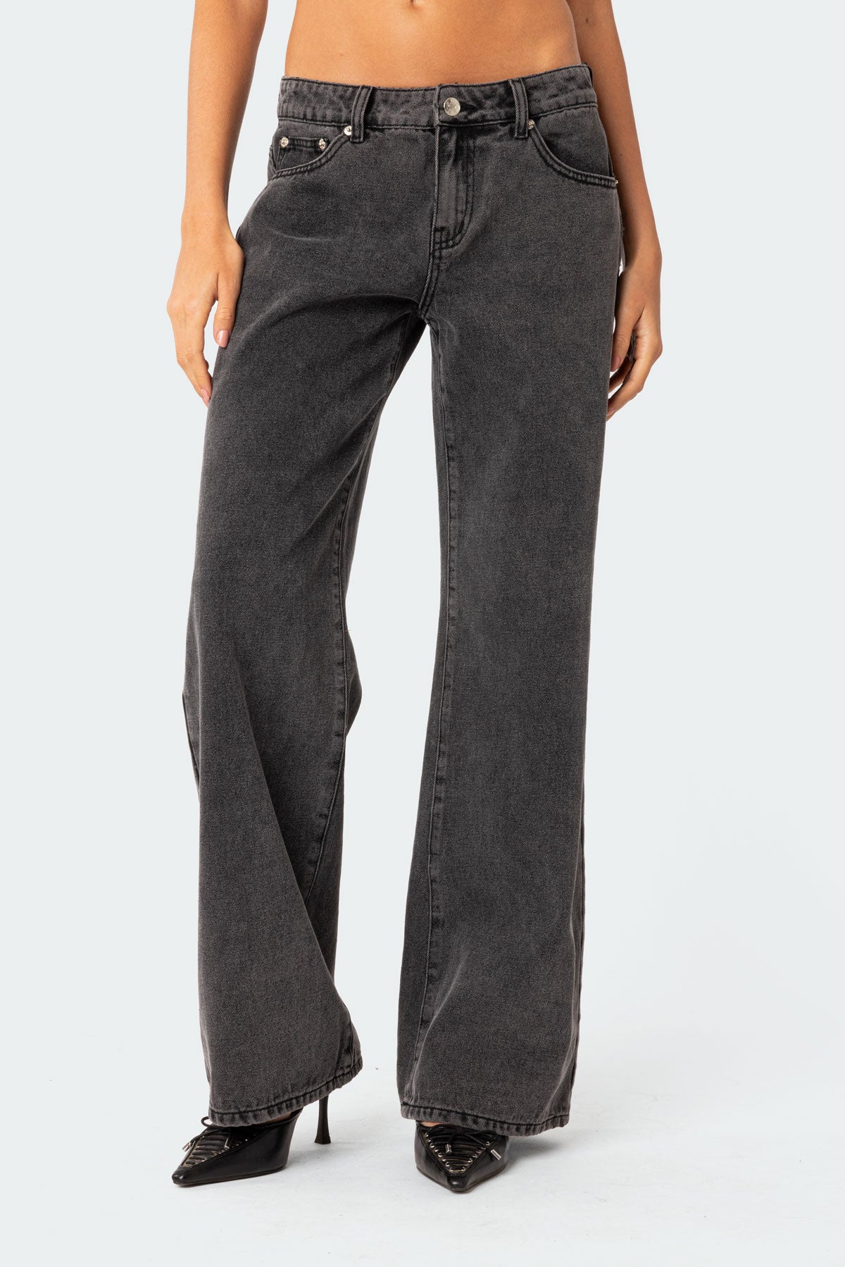 Raelynn Washed Low Rise Jeans - Image 2