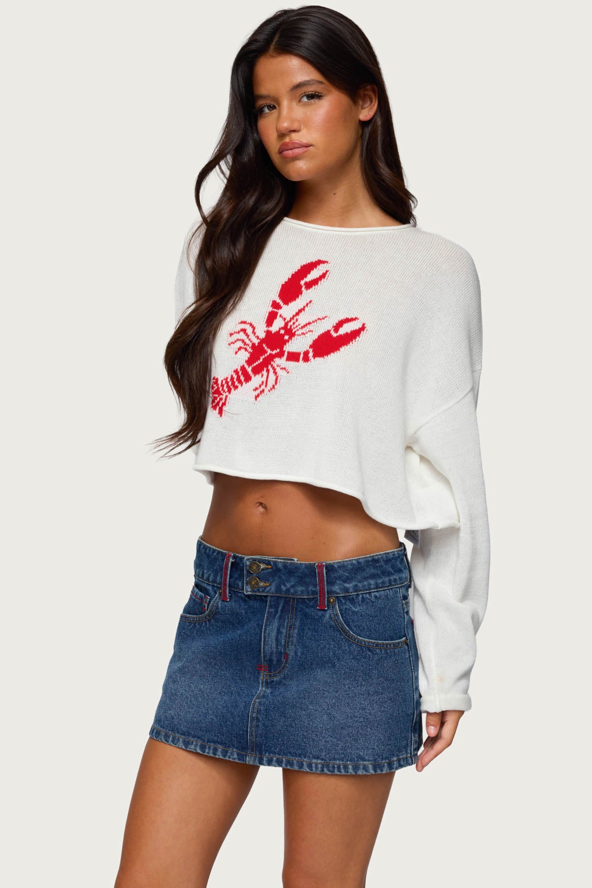 Lobster Babe Oversized Knit Top - Image 3