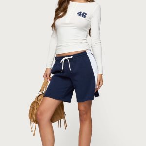 Contrast Nylon Bermuda Shorts