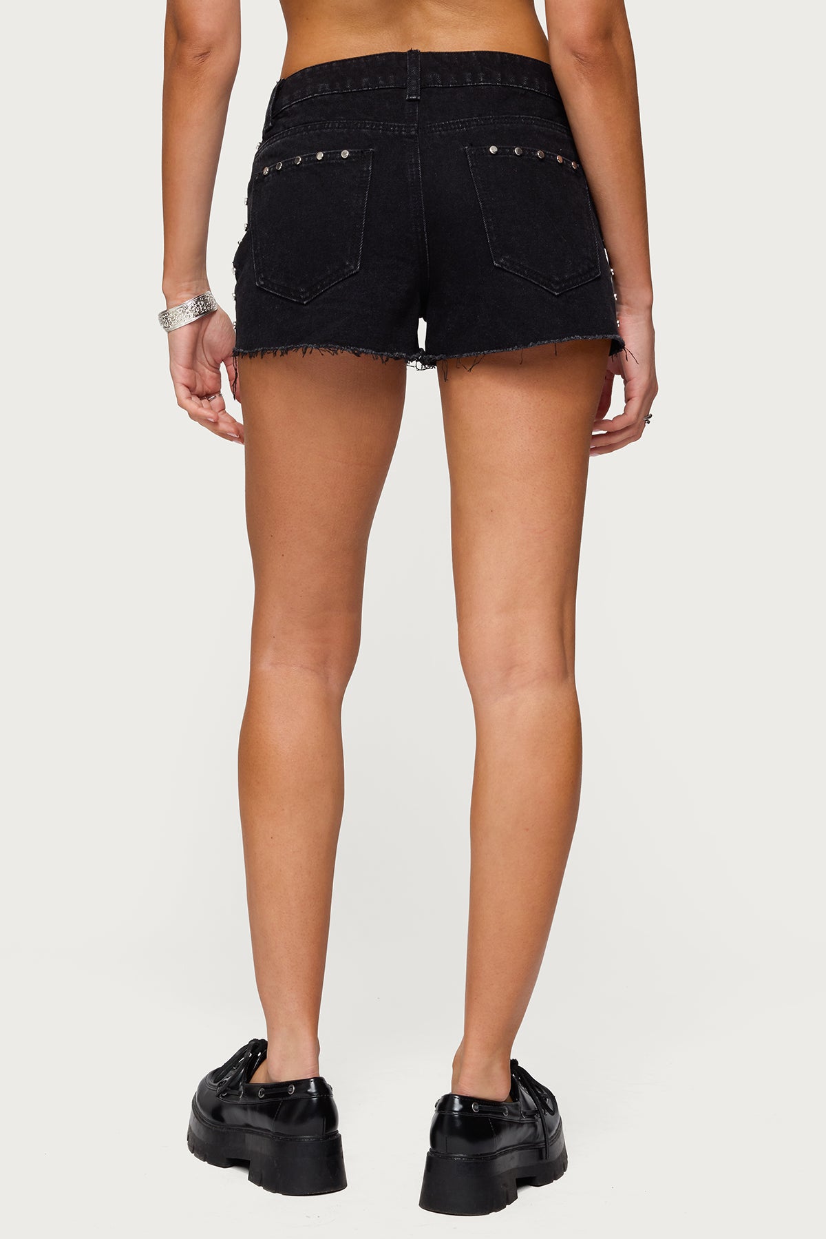 Ashten Studded Denim Shorts - Image 5