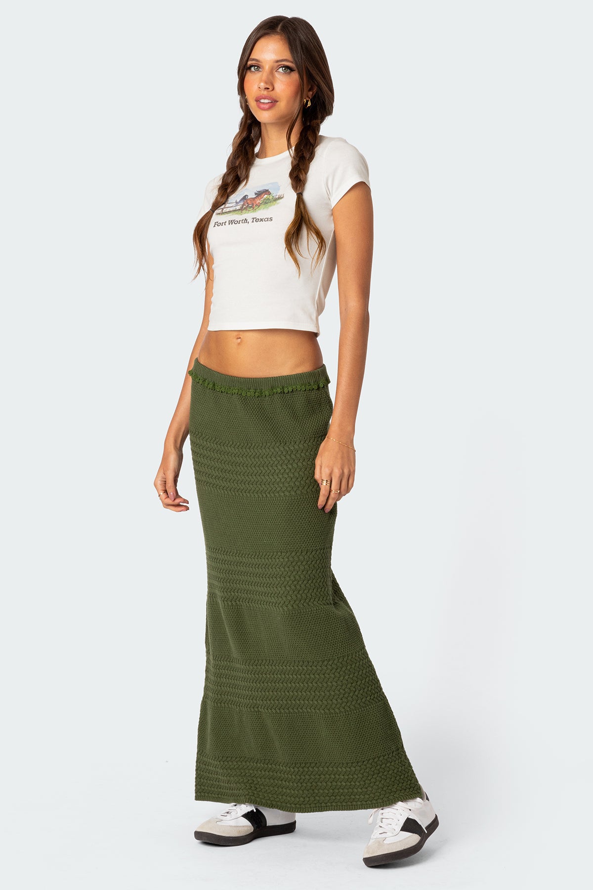Garner Textured Knit Maxi Skirt - Image 4