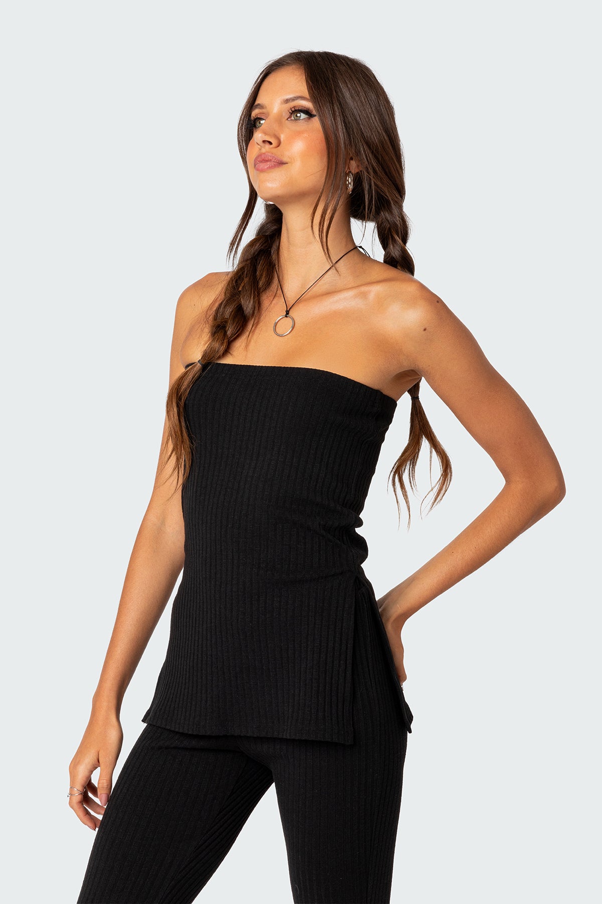 Dekota Slit Ribbed Top - Image 3