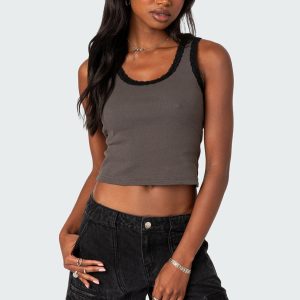 Alix Lacey Ribbed Tank Top