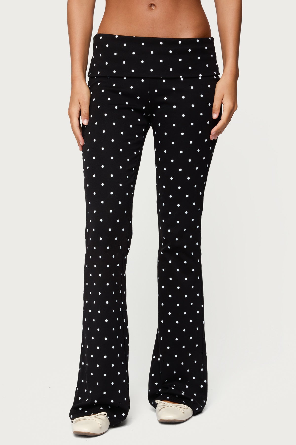 Daliya Polka Dot Fold Over Pants - Image 2