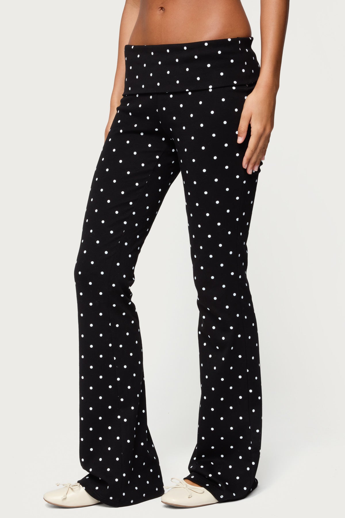Daliya Polka Dot Fold Over Pants - Image 3