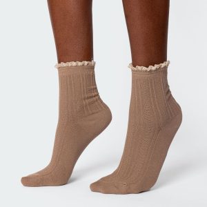Frilled Pointelle Socks