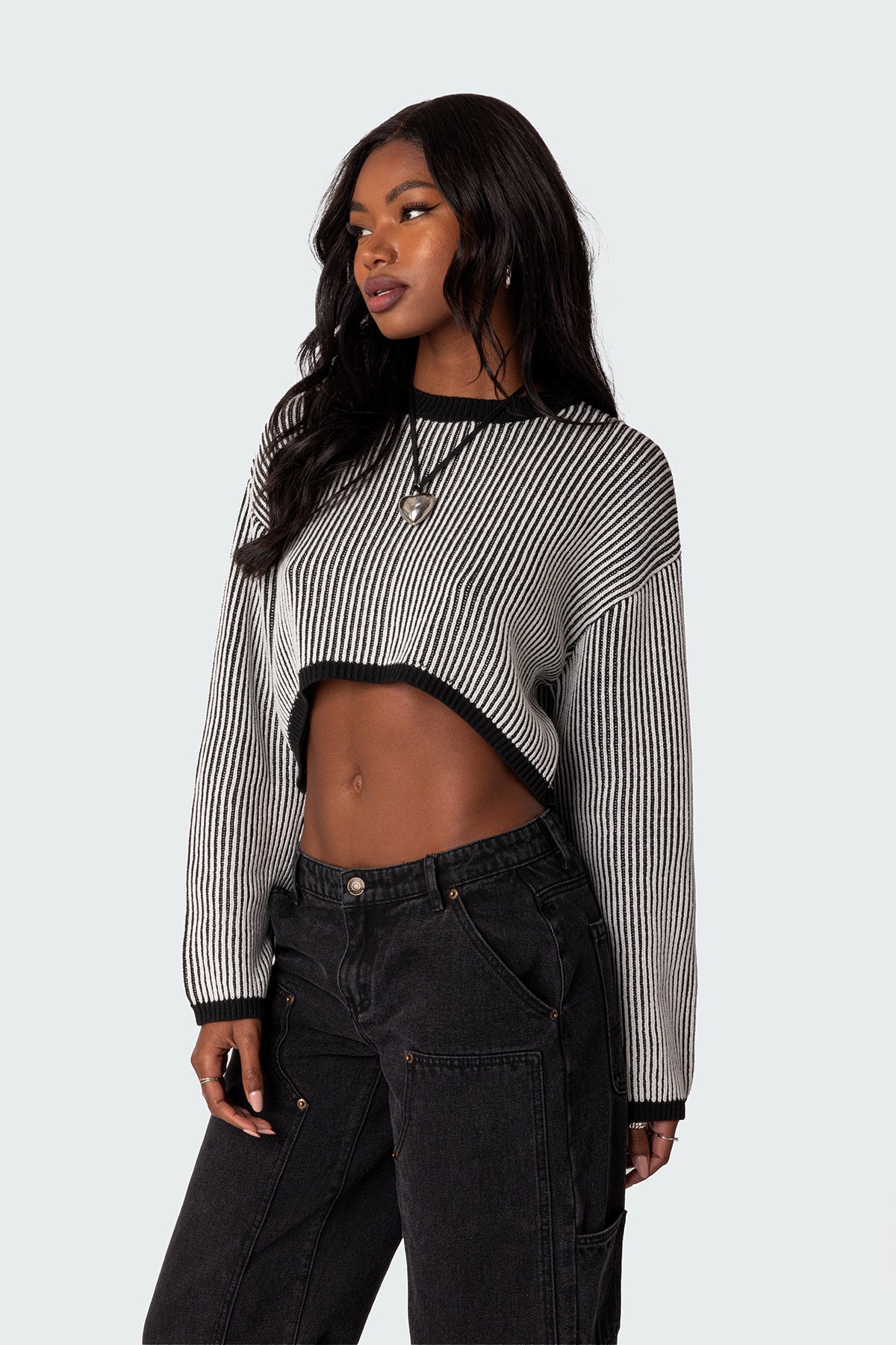 Gwenyth Textured Cropped Sweater - Image 3
