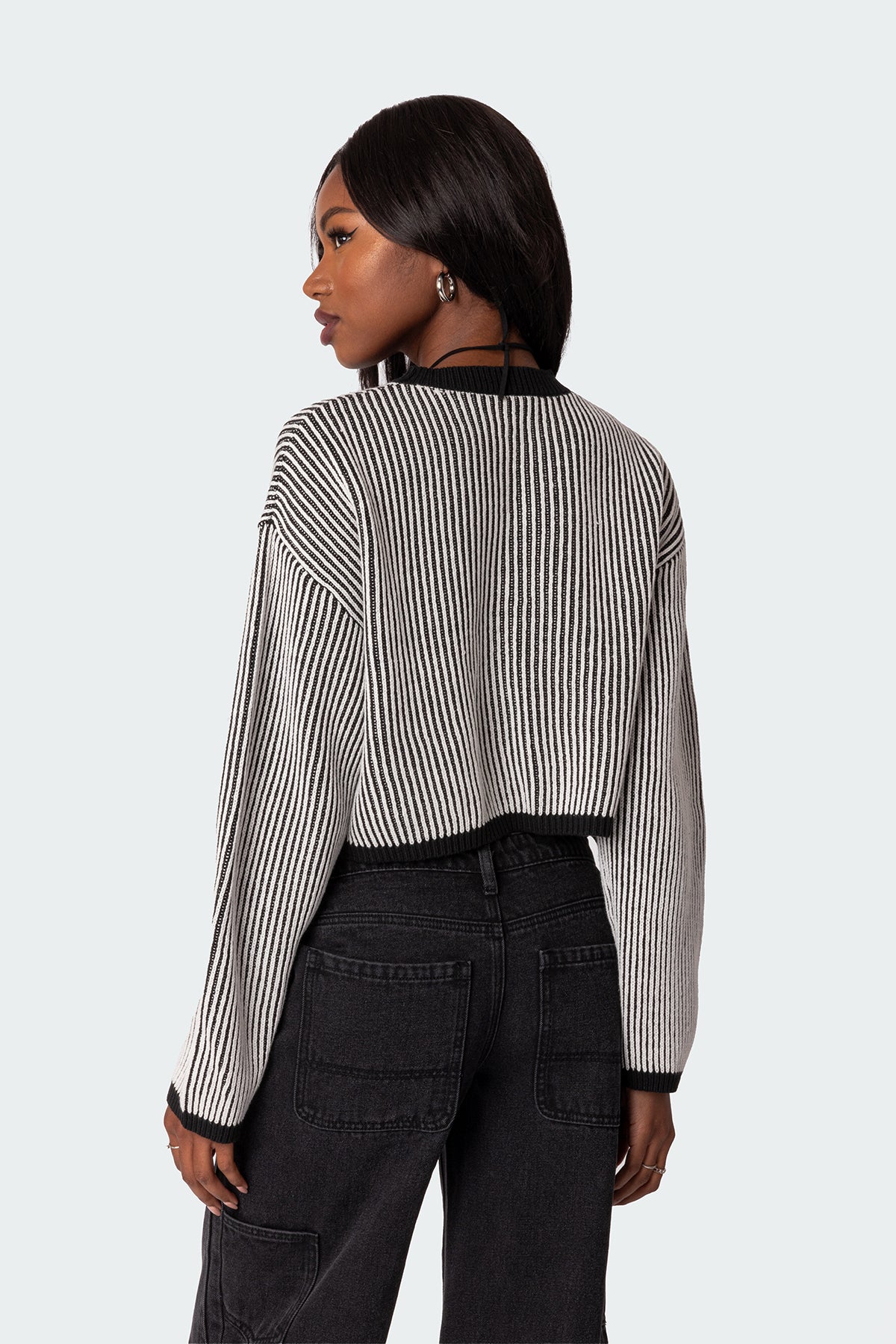 Gwenyth Textured Cropped Sweater - Image 4