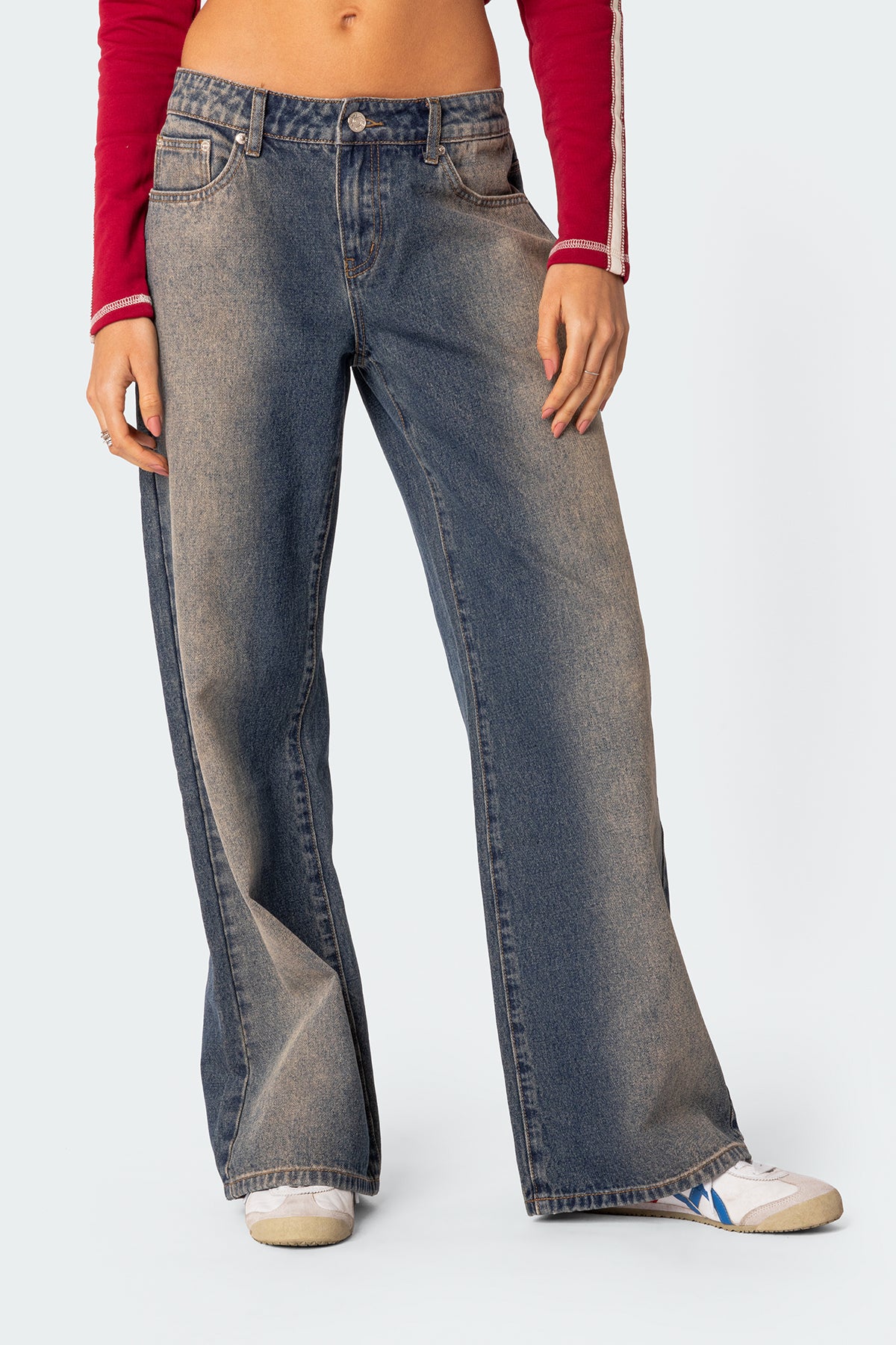 Raelynn Washed Low Rise Jeans - Image 2