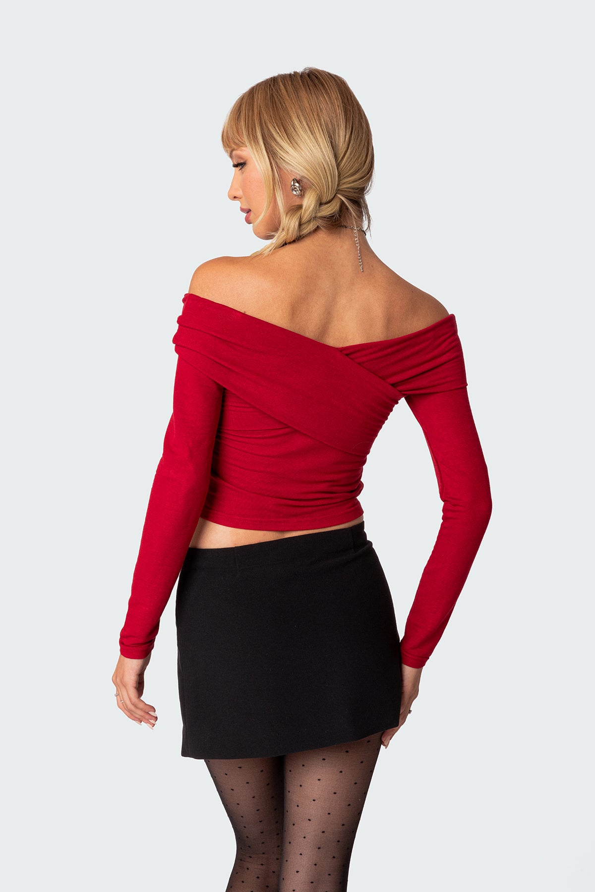 Crossover Off Shoulder Top - Image 4