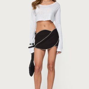 Abstract Rhinestone Mini Skort