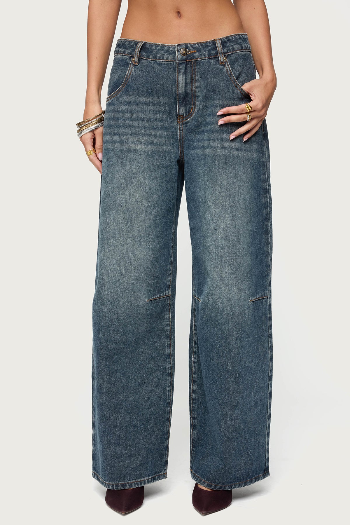Santi Low Rise Wide Leg Jeans - Image 2
