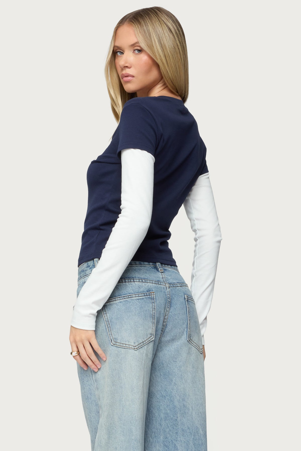 Boston Layered Long Sleeve T Shirt - Image 4